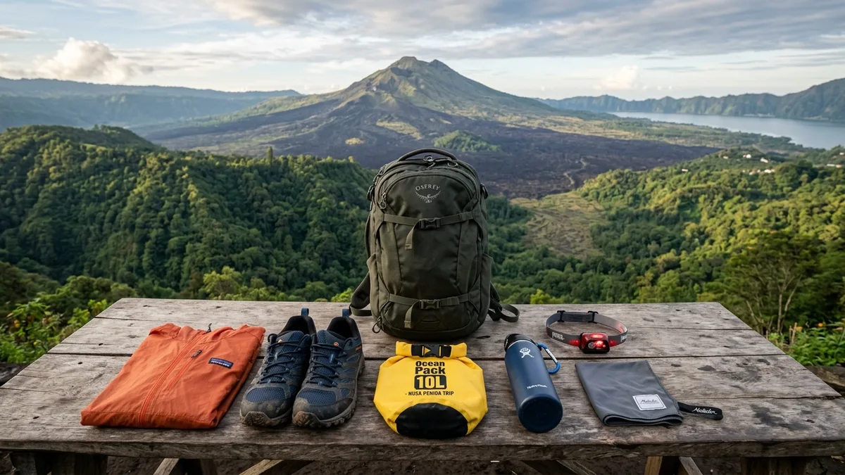 Essential gear and clothing for Bali adventure and highland tours