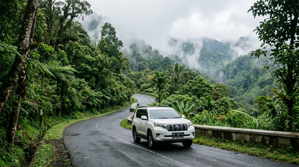 Private driver route to Bedugul from Canggu