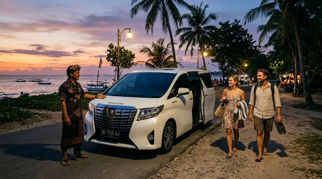 Private driver Jimbaran Bay evening transport