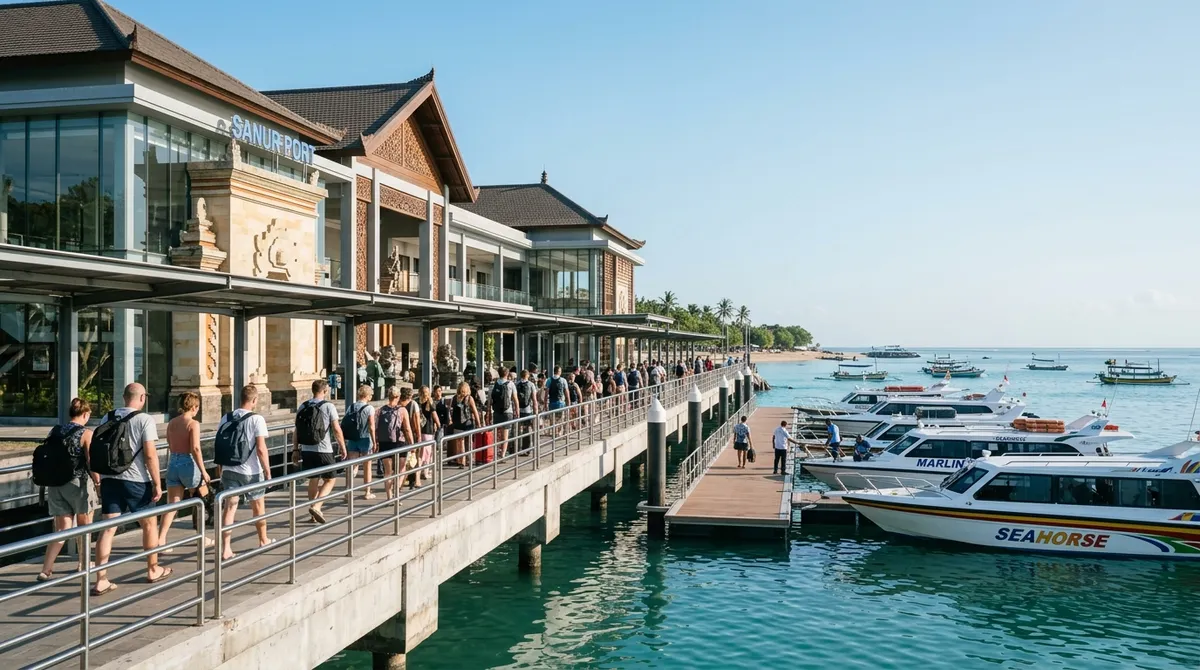 Sanur Harbour terminal Bali fast boat departure point