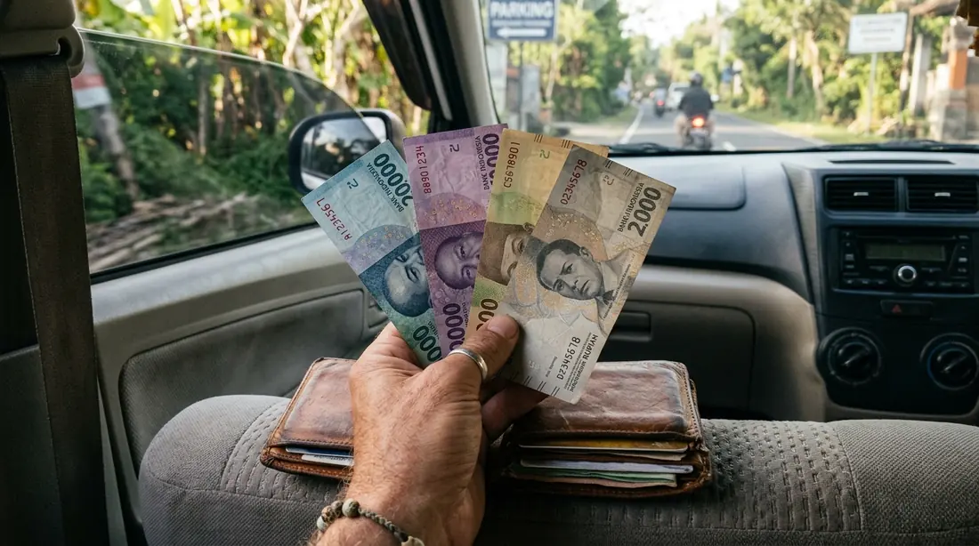 Small cash for parking and tips Bali