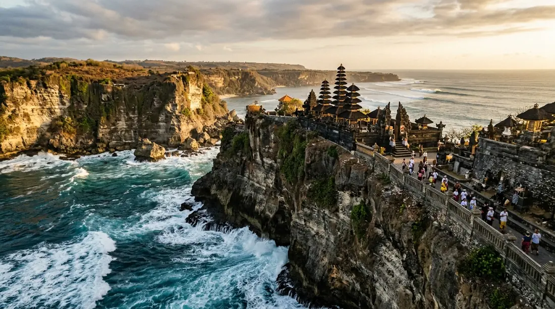 Uluwatu temple cliff near Jimbaran Bali