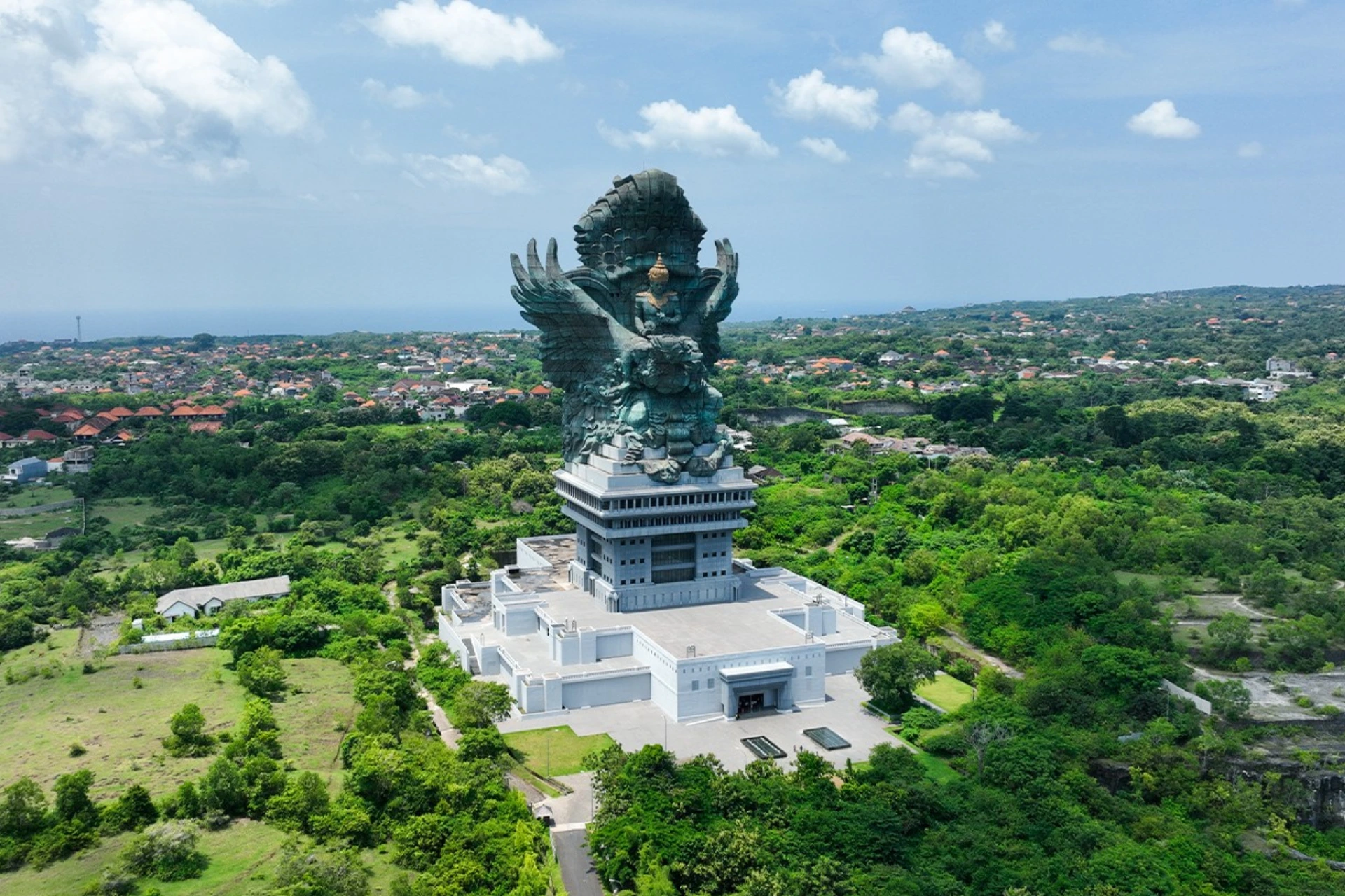 Dramatic rock formations typical of the Uluwatu coastline.